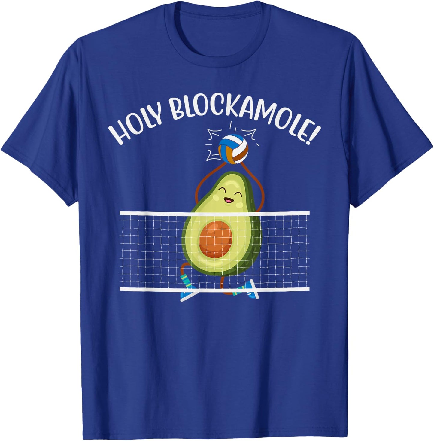 Holy Blockamole Volleyball Cute Funny T-Shirt - T-Shirt | Royal