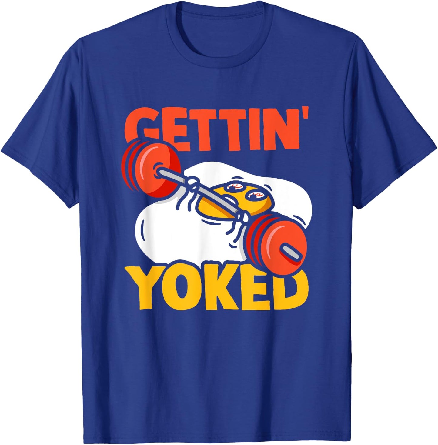 Weightlifter Getting Yoked Training Funny Bodybuilding Gym T-Shirt - T-Shirt | Royal