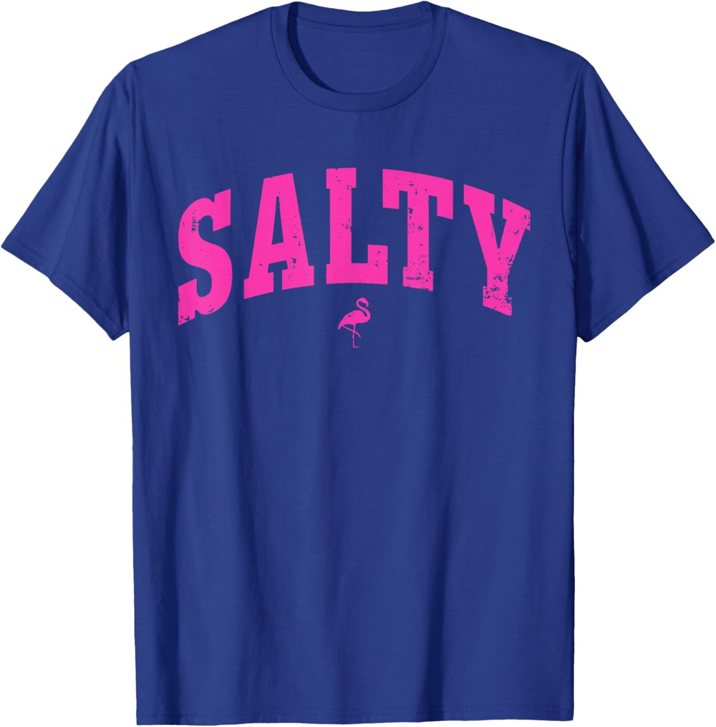 Salty Ocean Flamingo Life Coastal Summer Beach Girl Trendy T-Shirt - T-Shirt | Royal