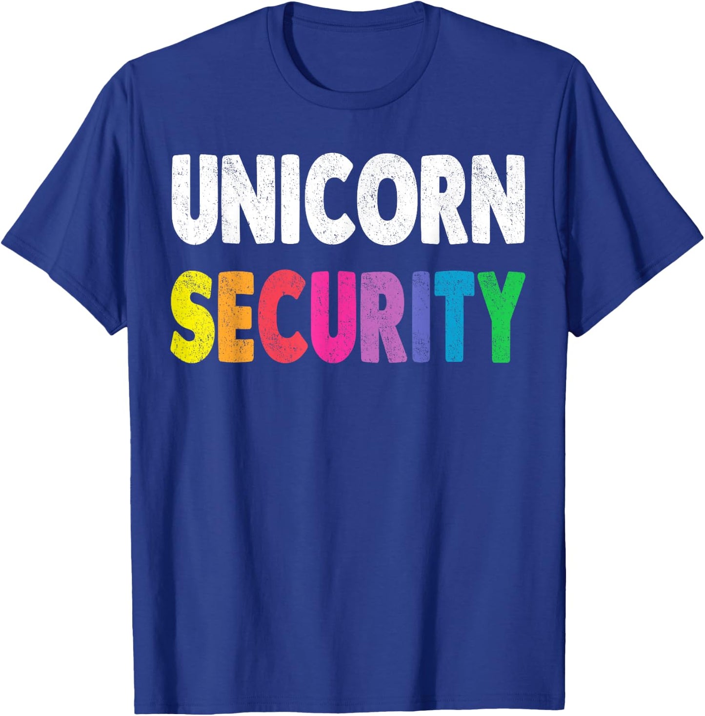 Halloween Dad Mom Daughter Adult Costume Unicorn Security T-Shirt - T-Shirt | Royal