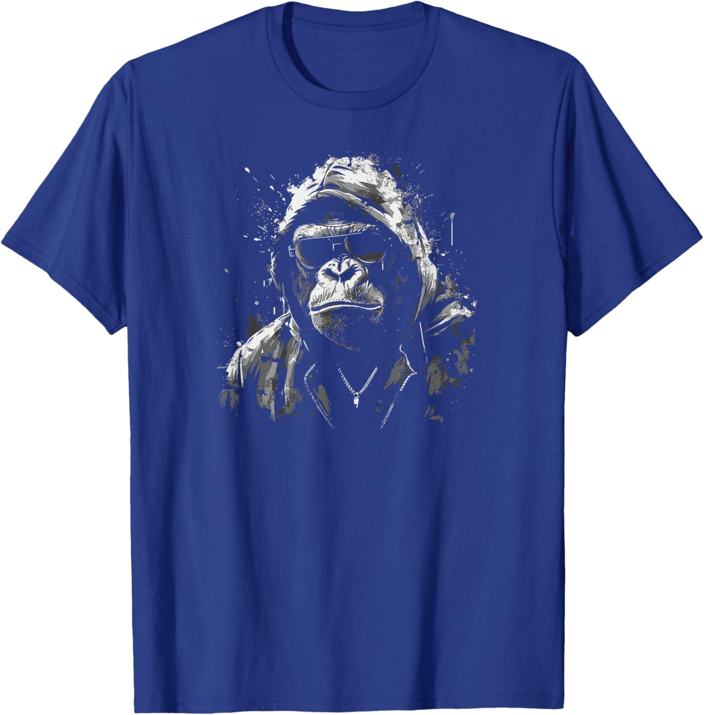 Angry Gorilla Face Growling Scary Silverback Gorilla T-Shirt - T-Shirt | Royal