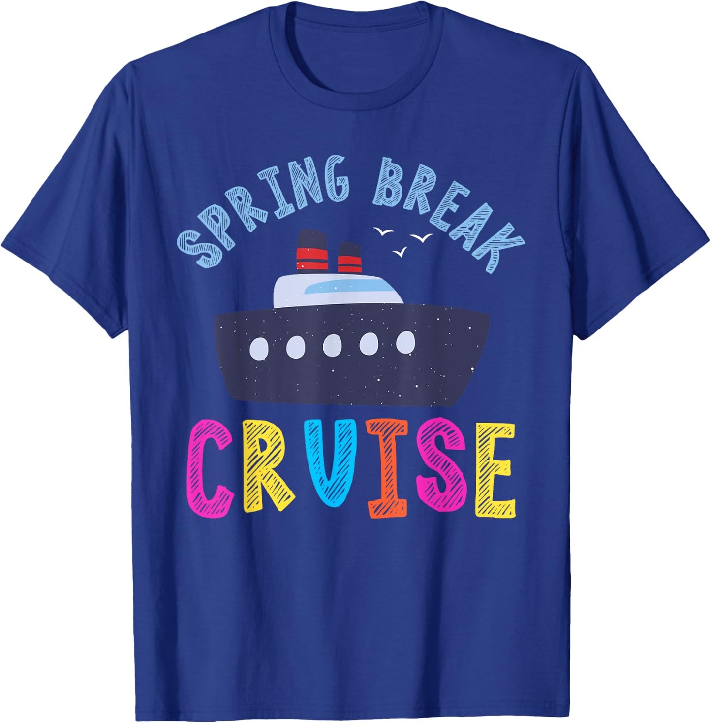 Spring Break Cruise 2024 Kids Boy Girl Family Vacation Trip T-Shirt - T-Shirt | Royal