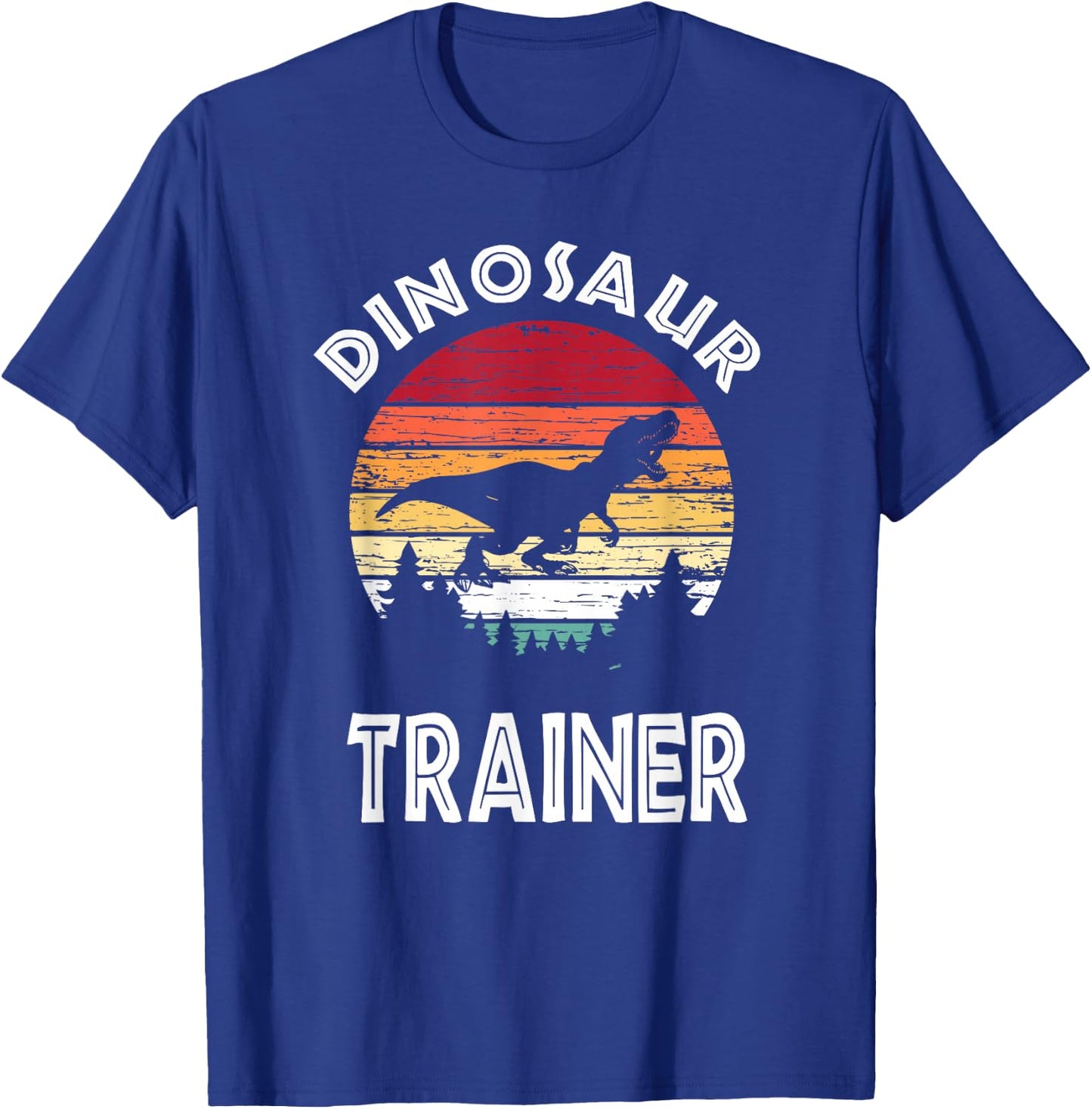 Retro Dinosaur Trainer Shirt, Family Halloween Costume T-Shirt - T-Shirt | Royal