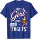 Just A Girl Who Loves Eagles - Funny Eagle Lover T-Shirt - T-Shirt | Royal