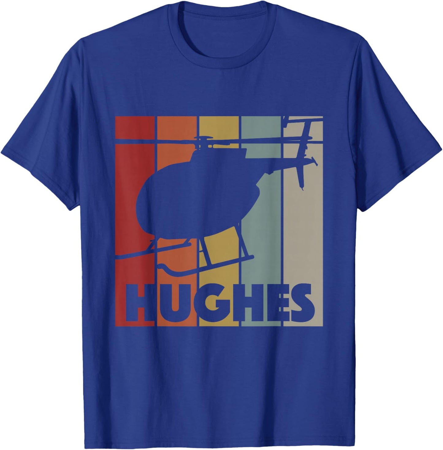 Retro Helicopter Avitation Pilot - Heli Aviator Hughes T-Shirt - T-Shirt | Royal