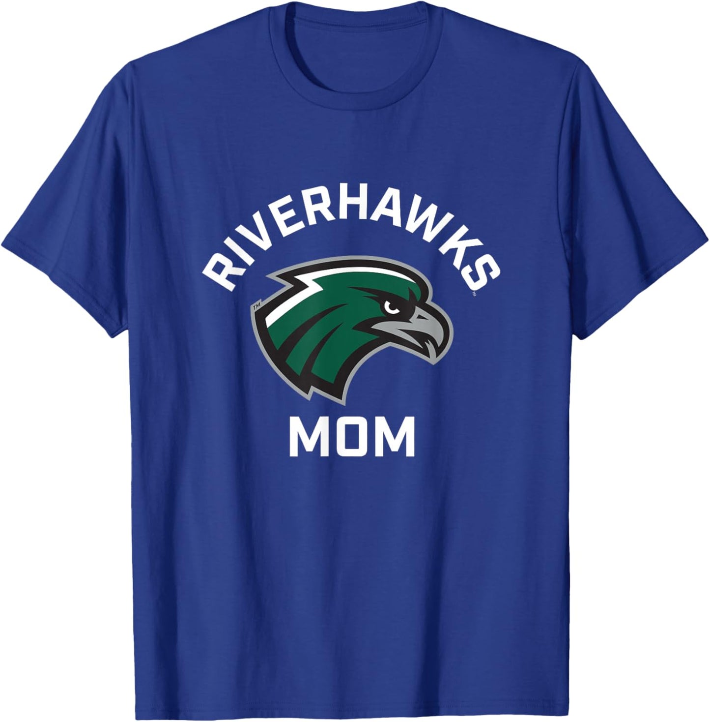 Northeastern State NSU RiverHawks Arched Mom T-Shirt - T-Shirt | Royal