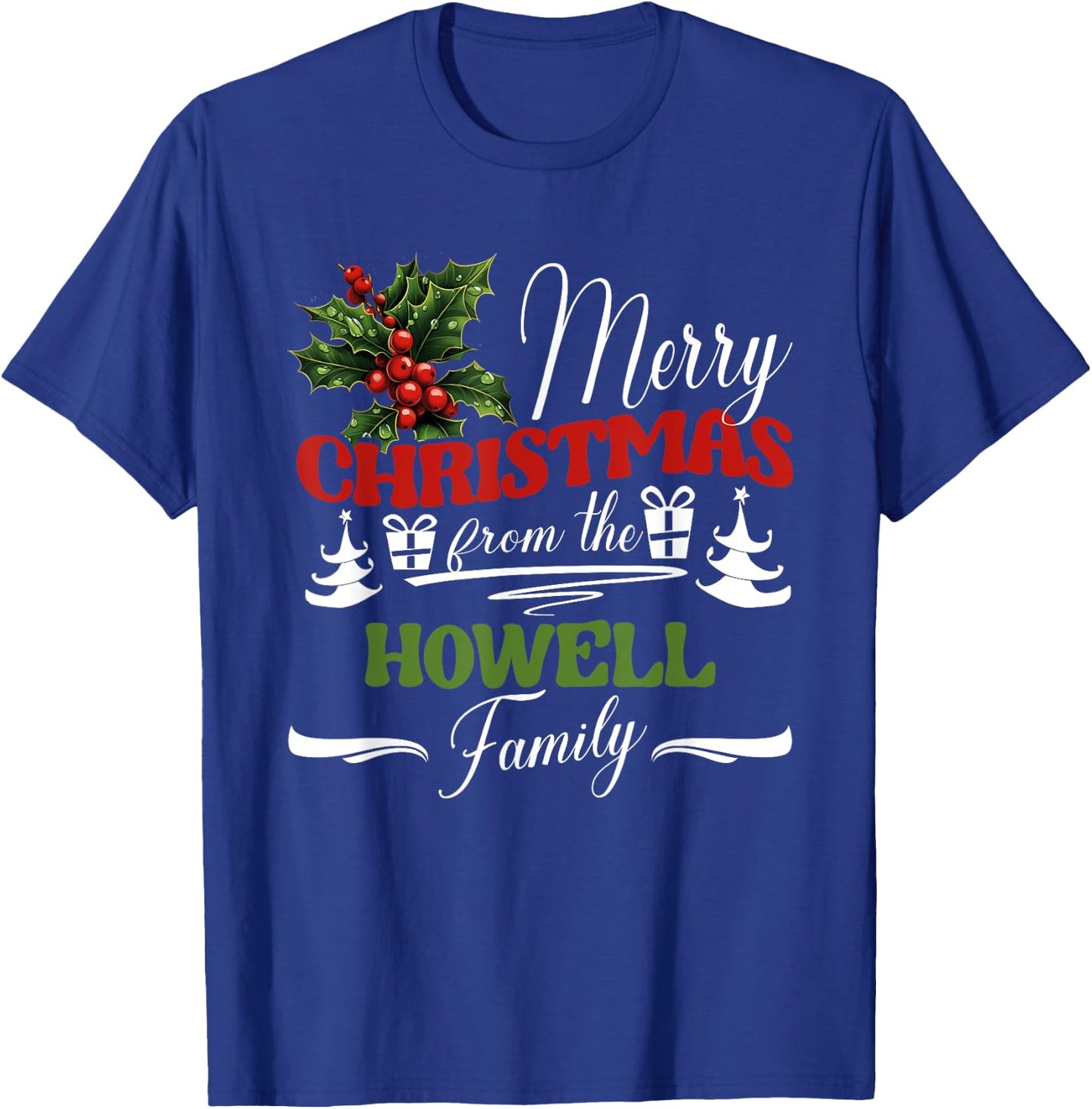 Howell Family Christmas Costume Mistletoe Group Matching T-Shirt - T-Shirt | Royal