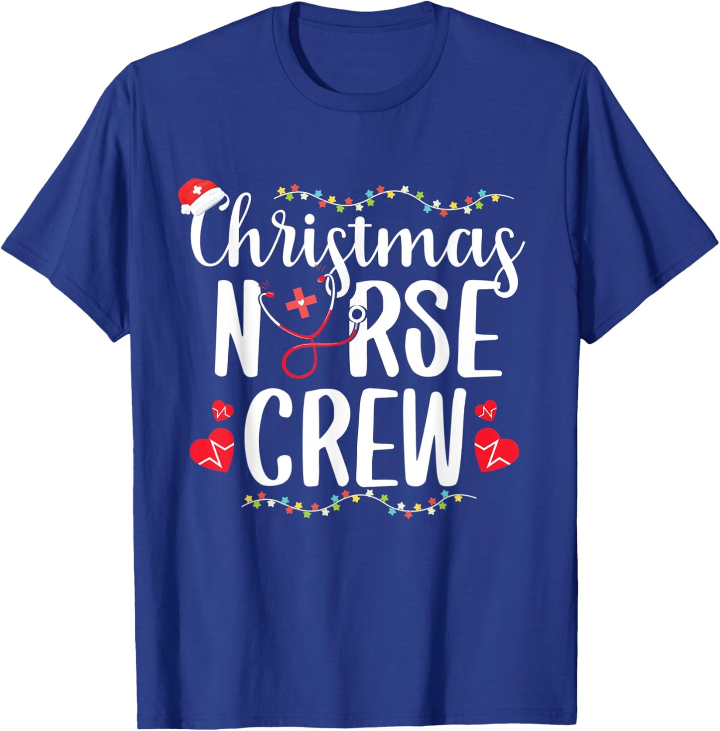 Christmas Nurse Nursing School RN Nurse Practitioner Gift T-Shirt - T-Shirt | Royal