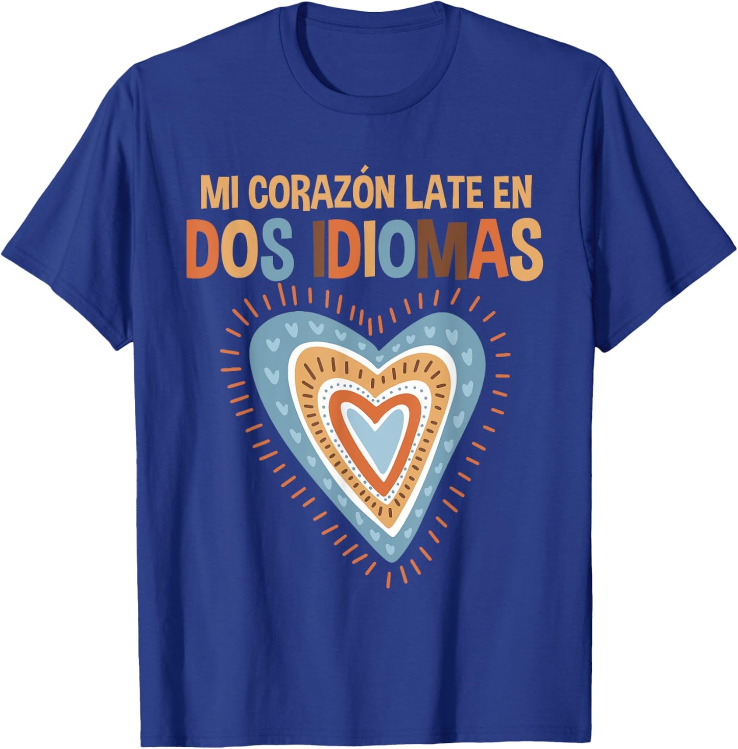 Spanish Teacher Hispanic Teacher Bilingual Teacher Men Women Girls Kids T-Shirt - T-Shirt | Royal