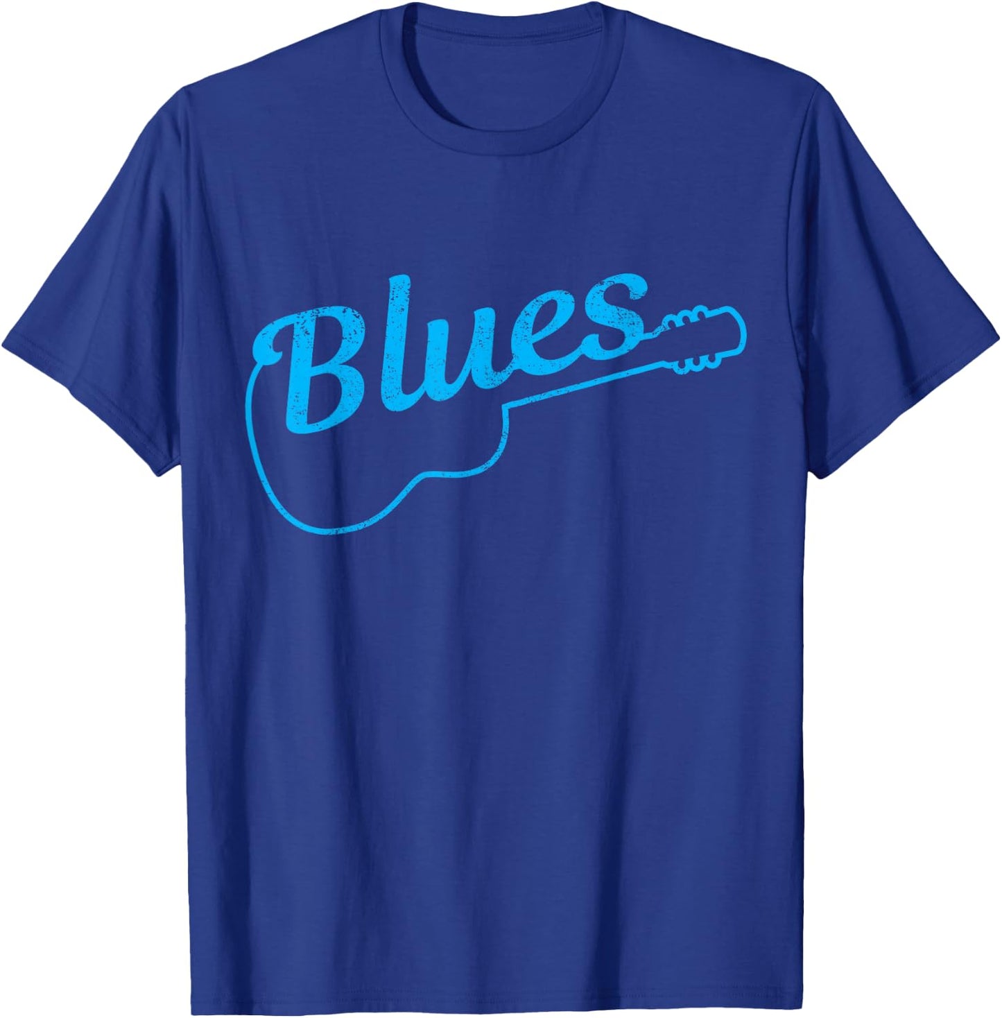 Blues Music Guitar Guitar Musician Vintage T-Shirt - T-Shirt | Royal