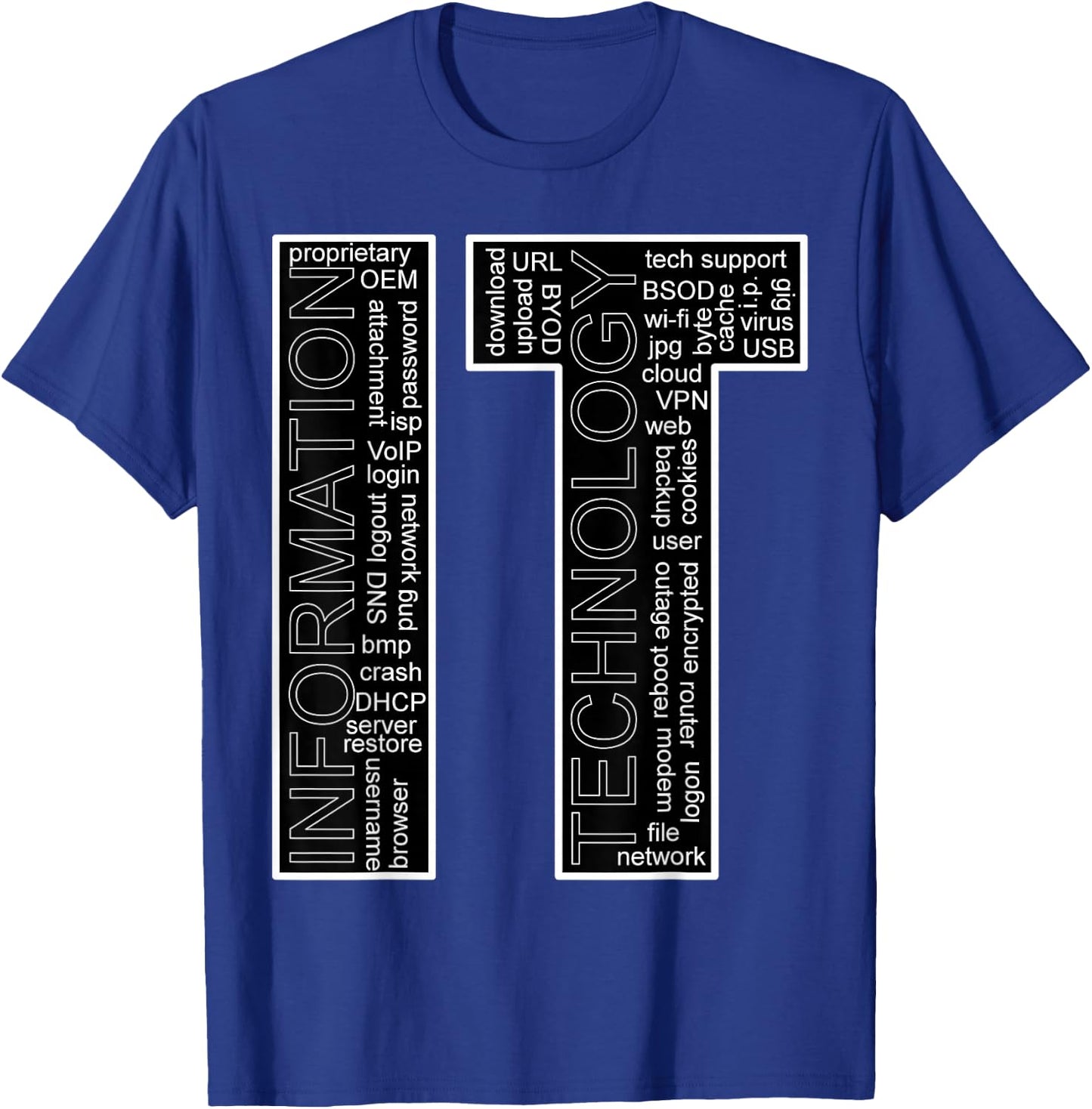 IT - Information Technology Vocabulary T-Shirt - T-Shirt | Royal