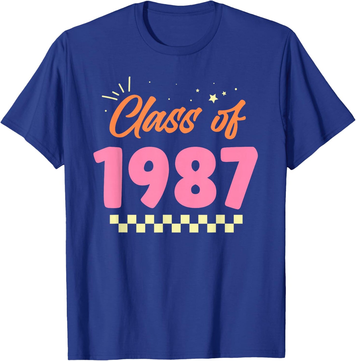Class Of 1987 School Graduation Meetup Reunion T-Shirt - T-Shirt | Royal