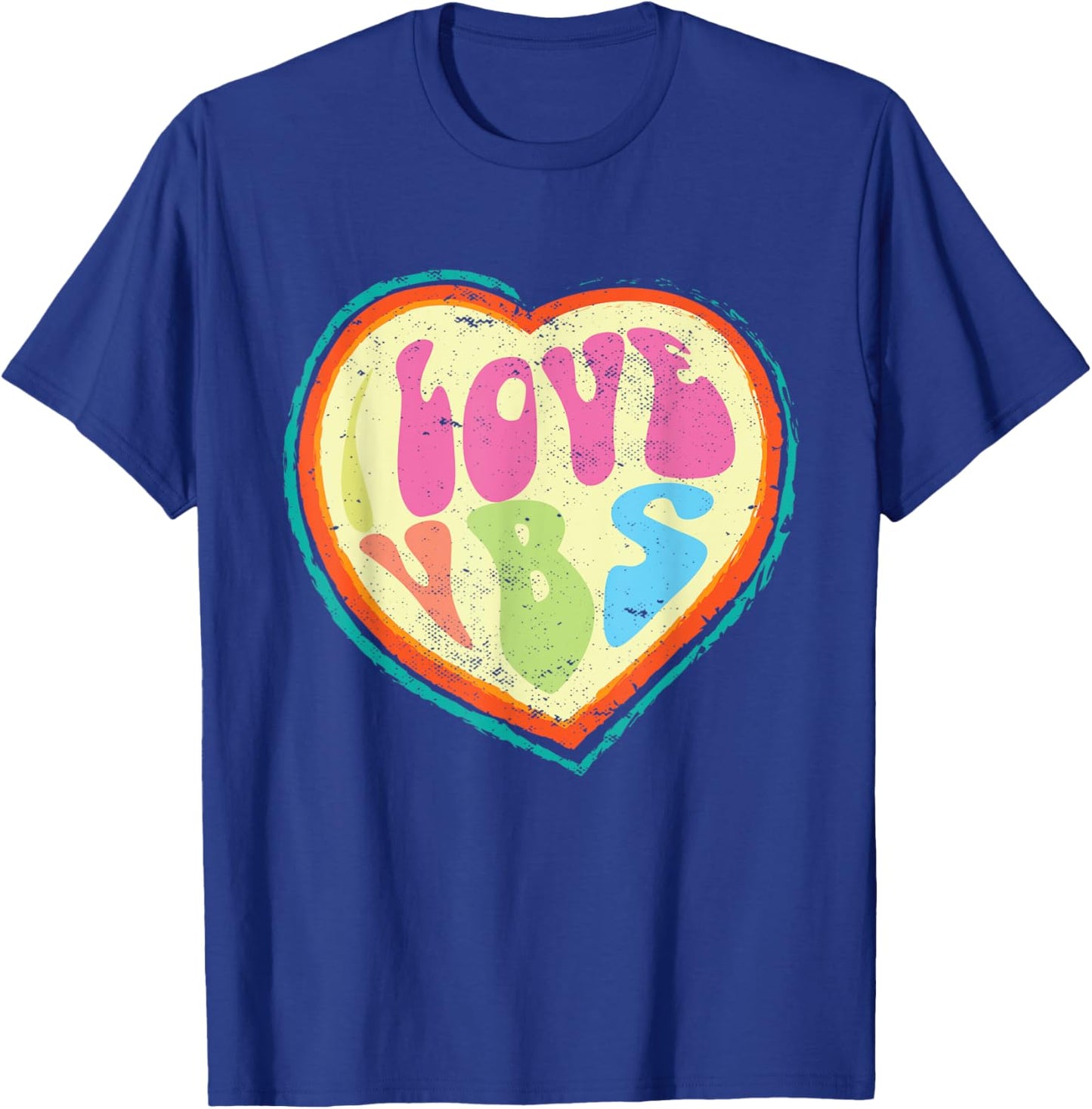 I Love VBS Hearts Vacation Bible School Crew Bible Study T-Shirt - T-Shirt | Royal
