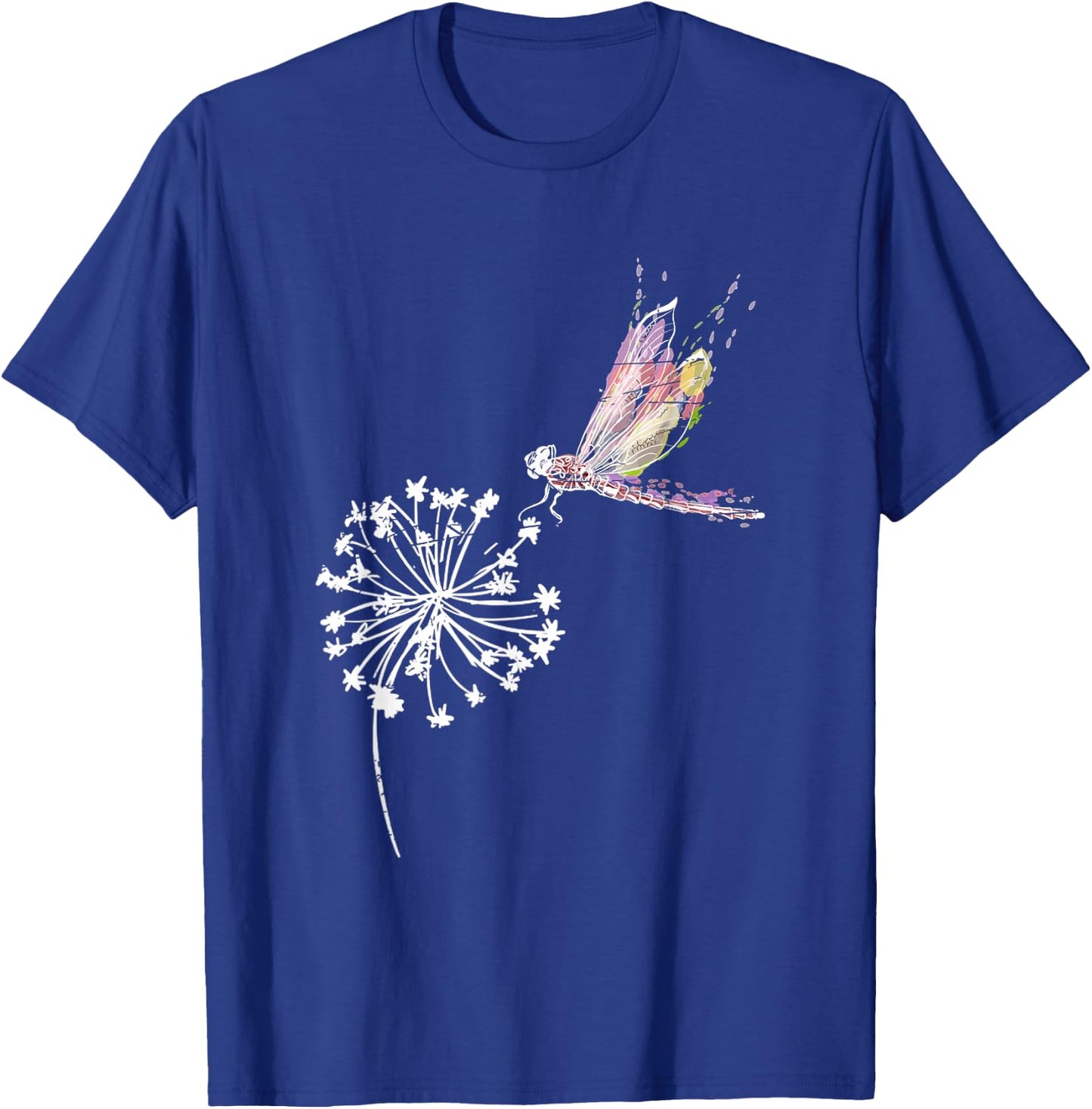 Dandelion Dragonfly Wildlife Gift Insect Dragonfly T-Shirt - T-Shirt | Royal