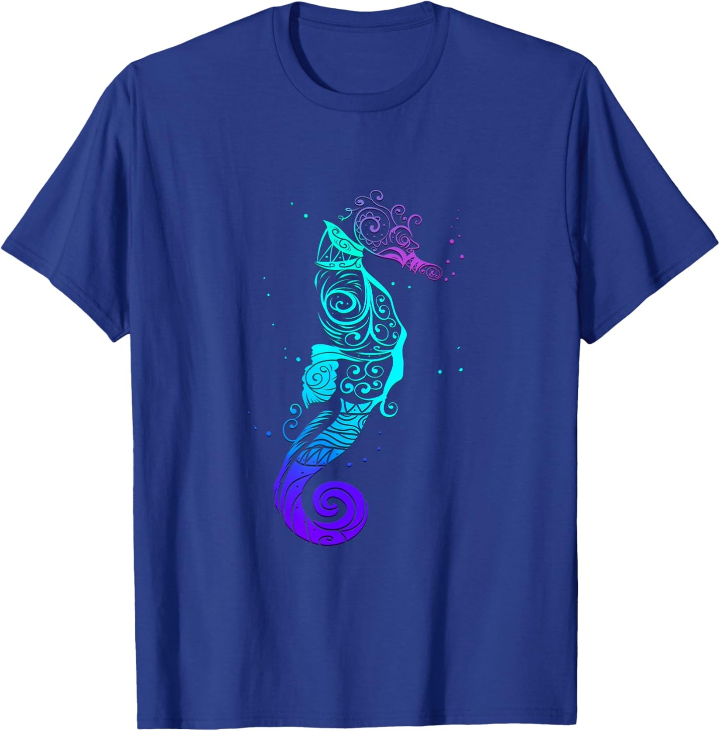Seahorse Mandala Scuba Diving T-Shirt - T-Shirt | Royal