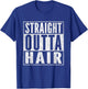 Funny Bald Joke Straight Outta Hair Loss Baldness T-Shirt - T-Shirt | Royal