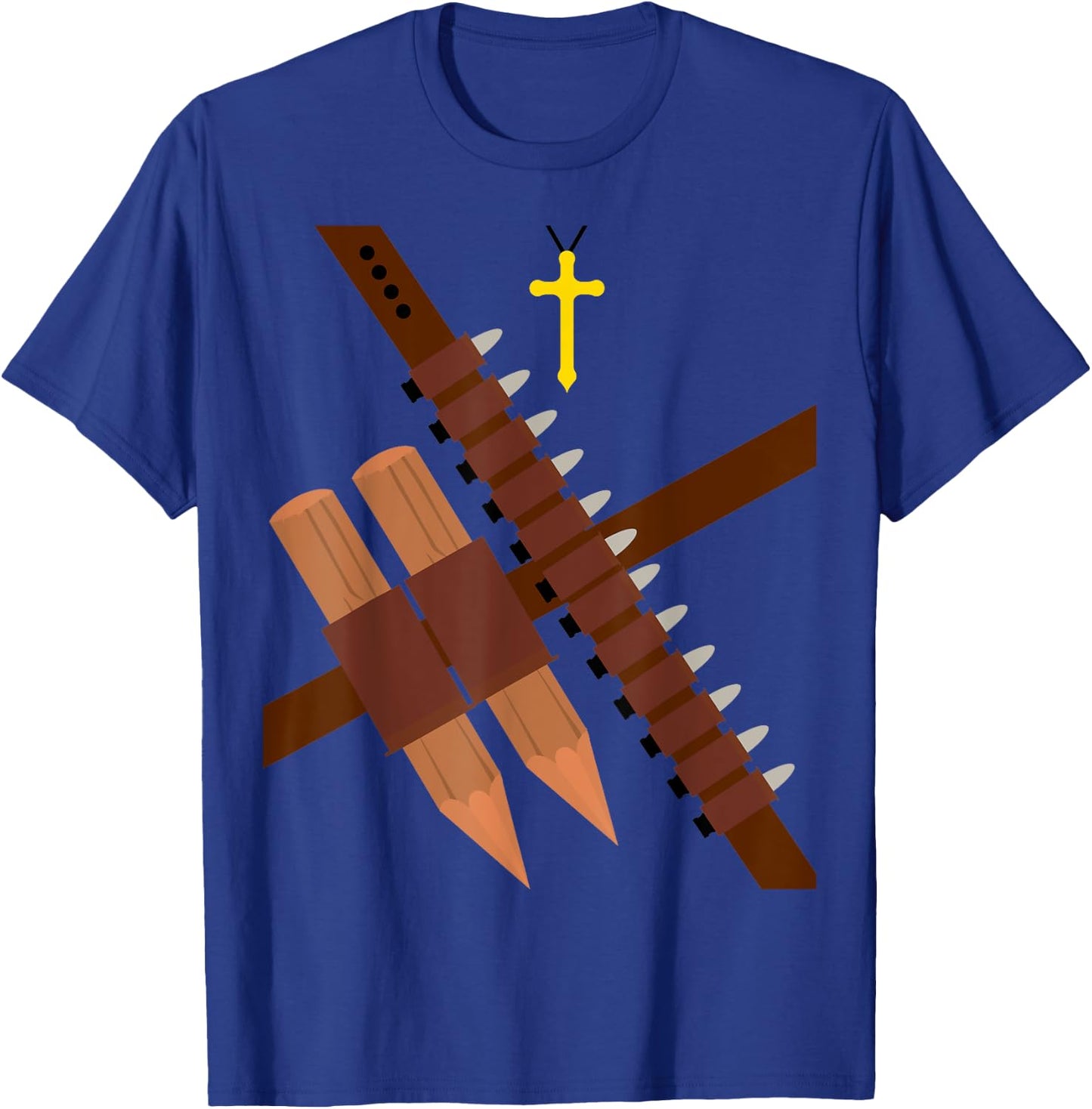 Vampire Hunter Halloween Costume, Silver Bullets and Stakes T-Shirt - T-Shirt | Royal