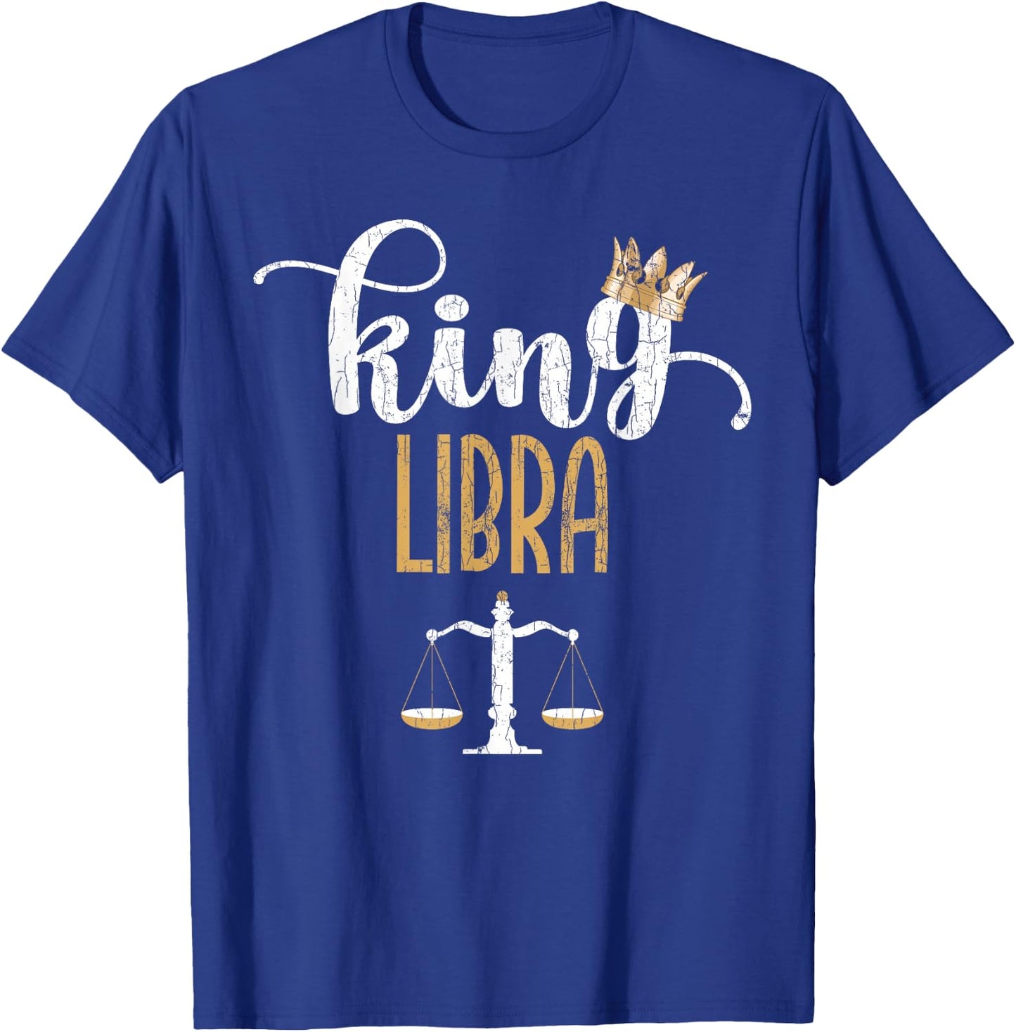 Zodiac Sign Funny King Libra Graphic T-Shirt - T-Shirt | Royal