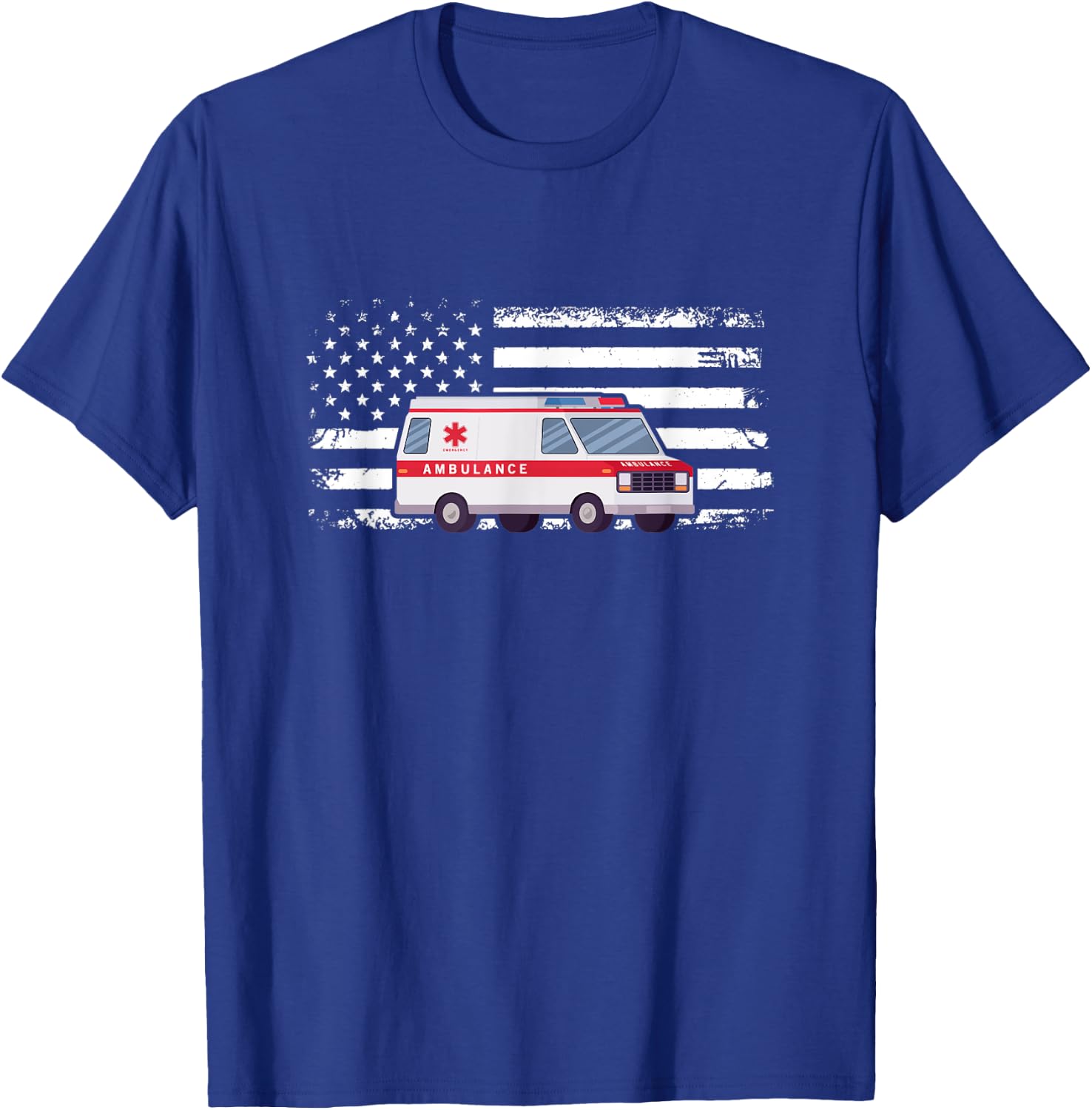 Ambulance Flag Ambulance Parademic EMT T-Shirt - T-Shirt | Royal