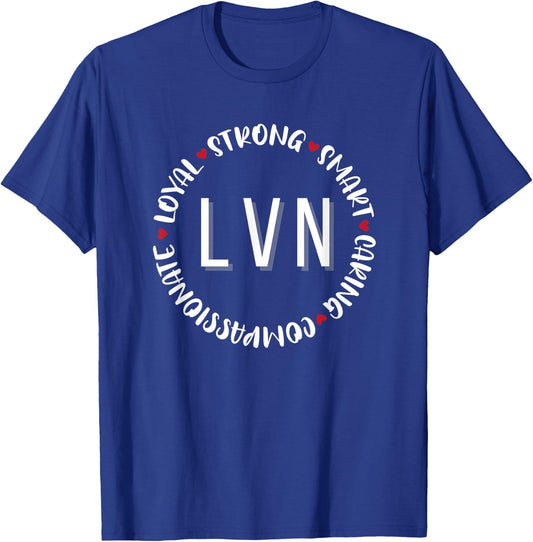 Licensed Vocational Nurse Gifts LVN Nurses Medical Love T-Shirt - T-Shirt | Royal