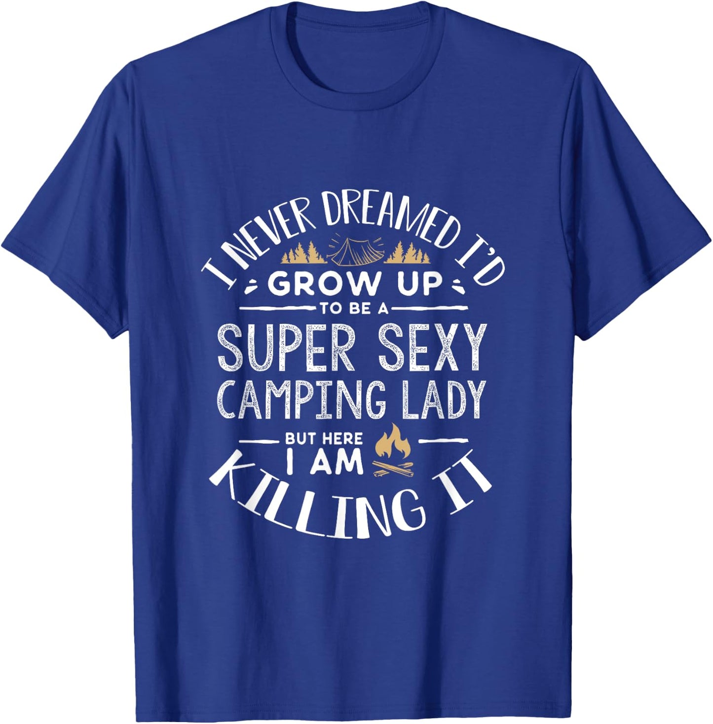 Camping Shirt Women Wife Camper RV Camping Vacation T-Shirt - T-Shirt | Royal