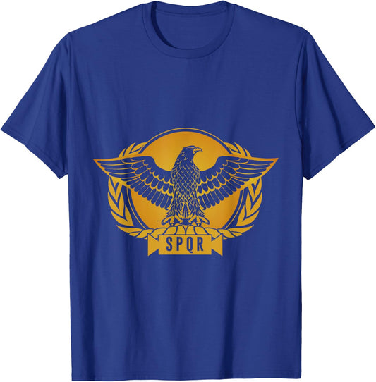SPQR Roman Eagle Julius Caesar Legion Empire Senate T-Shirt - T-Shirt | Royal