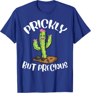Prickly But Precious | Funny Cacti | Cute Girls Cactus T-Shirt - T-Shirt | Royal