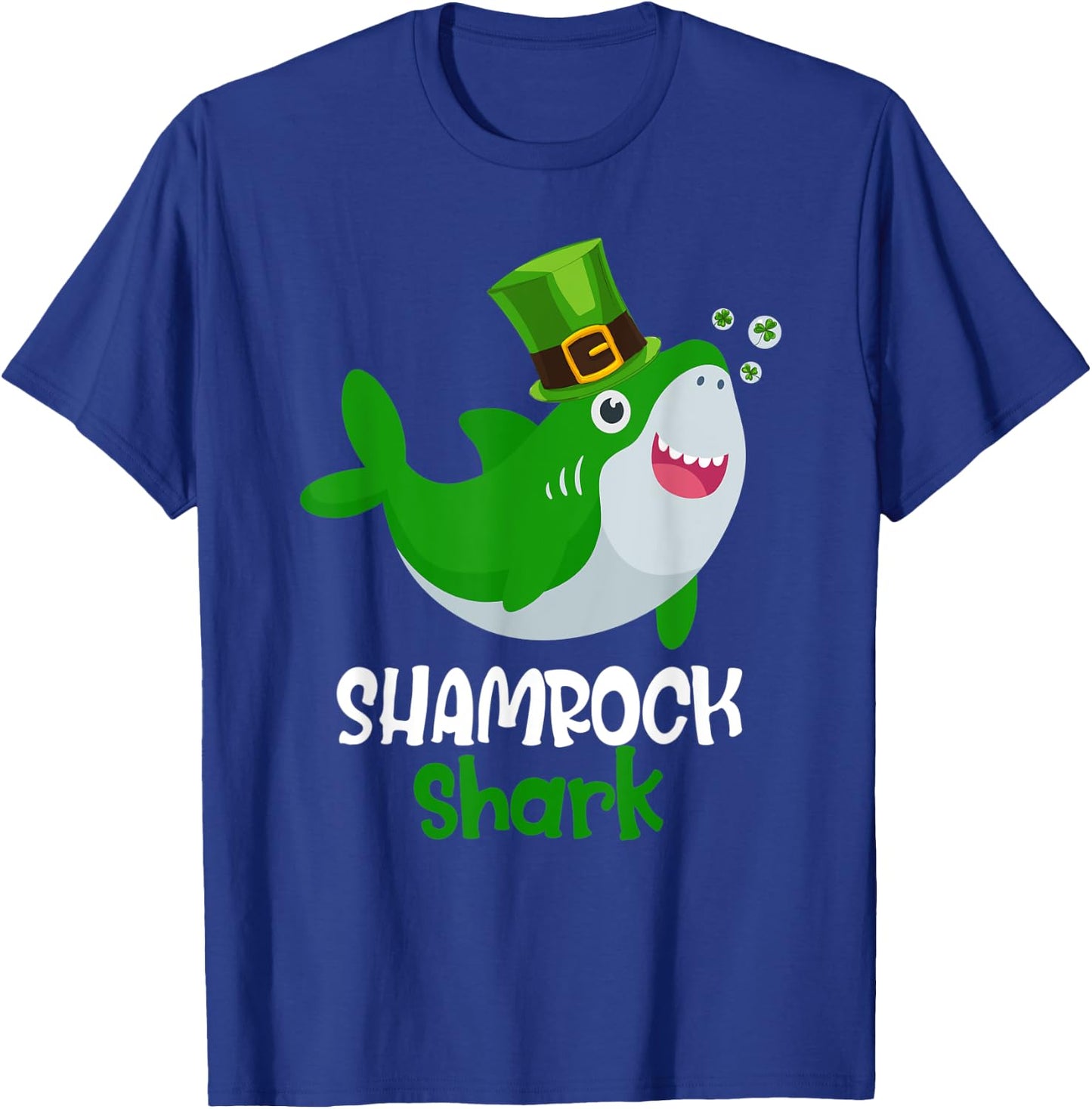 Shamrock Shark Funny St Patrick's Day Leprechaun Gift Kids T-Shirt - T-Shirt | Royal