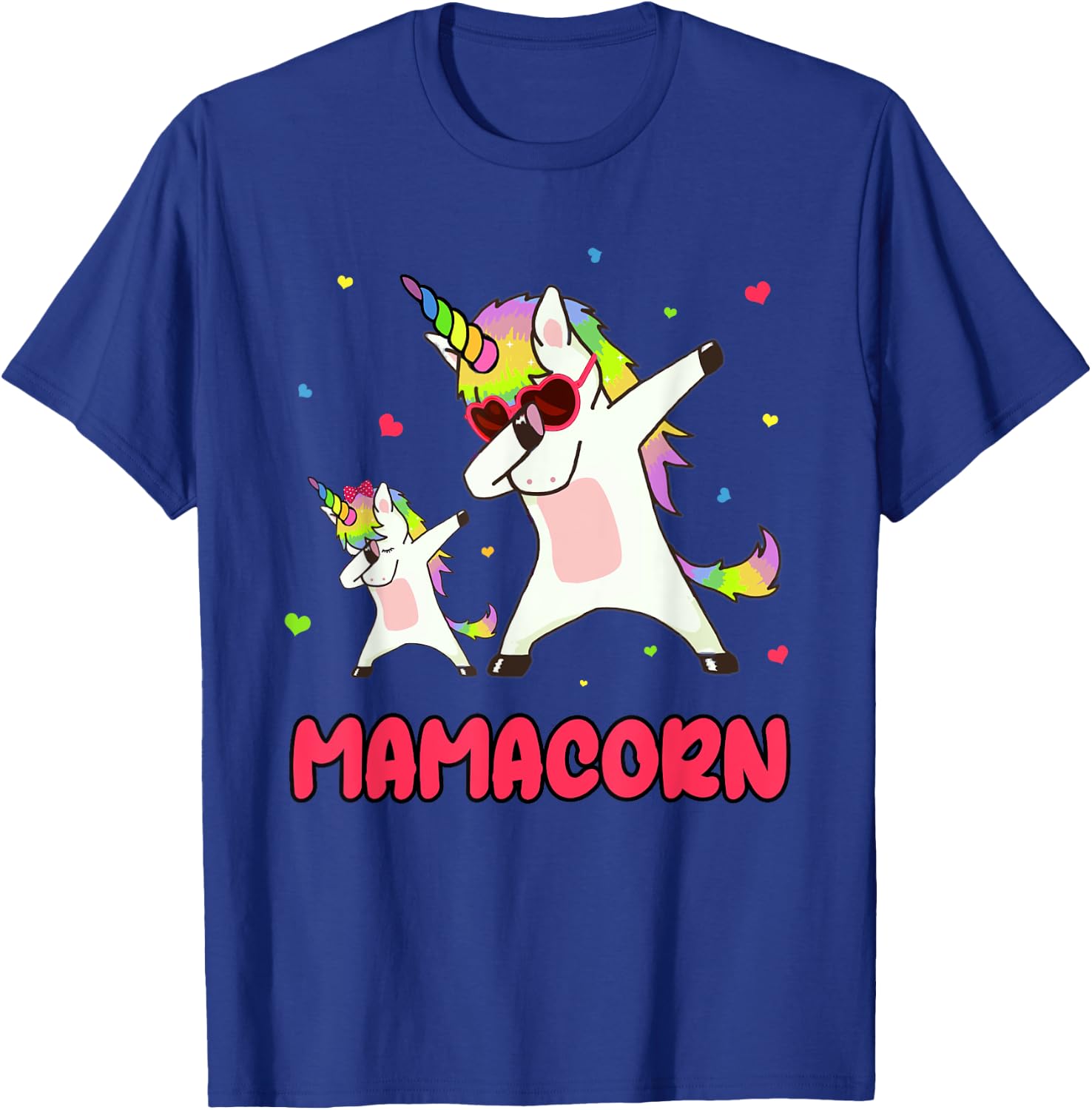 Mamacorn Dabbing Unicorn Mom Unicorn Girl Mommy Birthday T-Shirt - T-Shirt | Royal