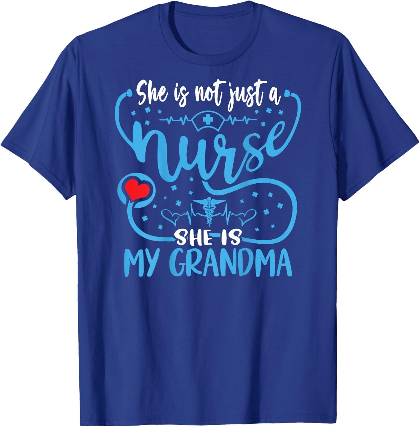 My Grandma Is A Nurse Proud Nurse's Grandchild RN LPN Family T-Shirt - T-Shirt | Royal