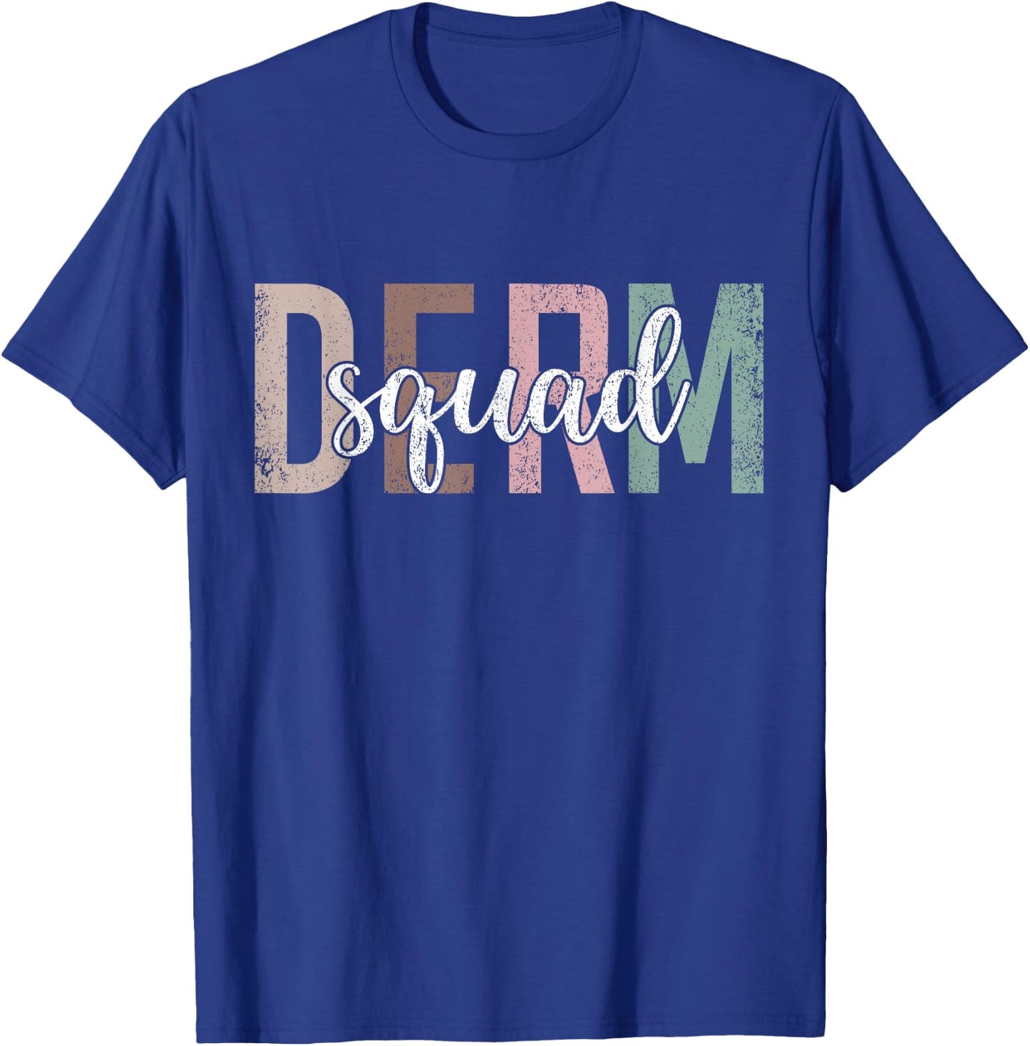 Vintage Derm Squad Dermatology Nurse Cosmetic Dermatologist T-Shirt - T-Shirt | Royal