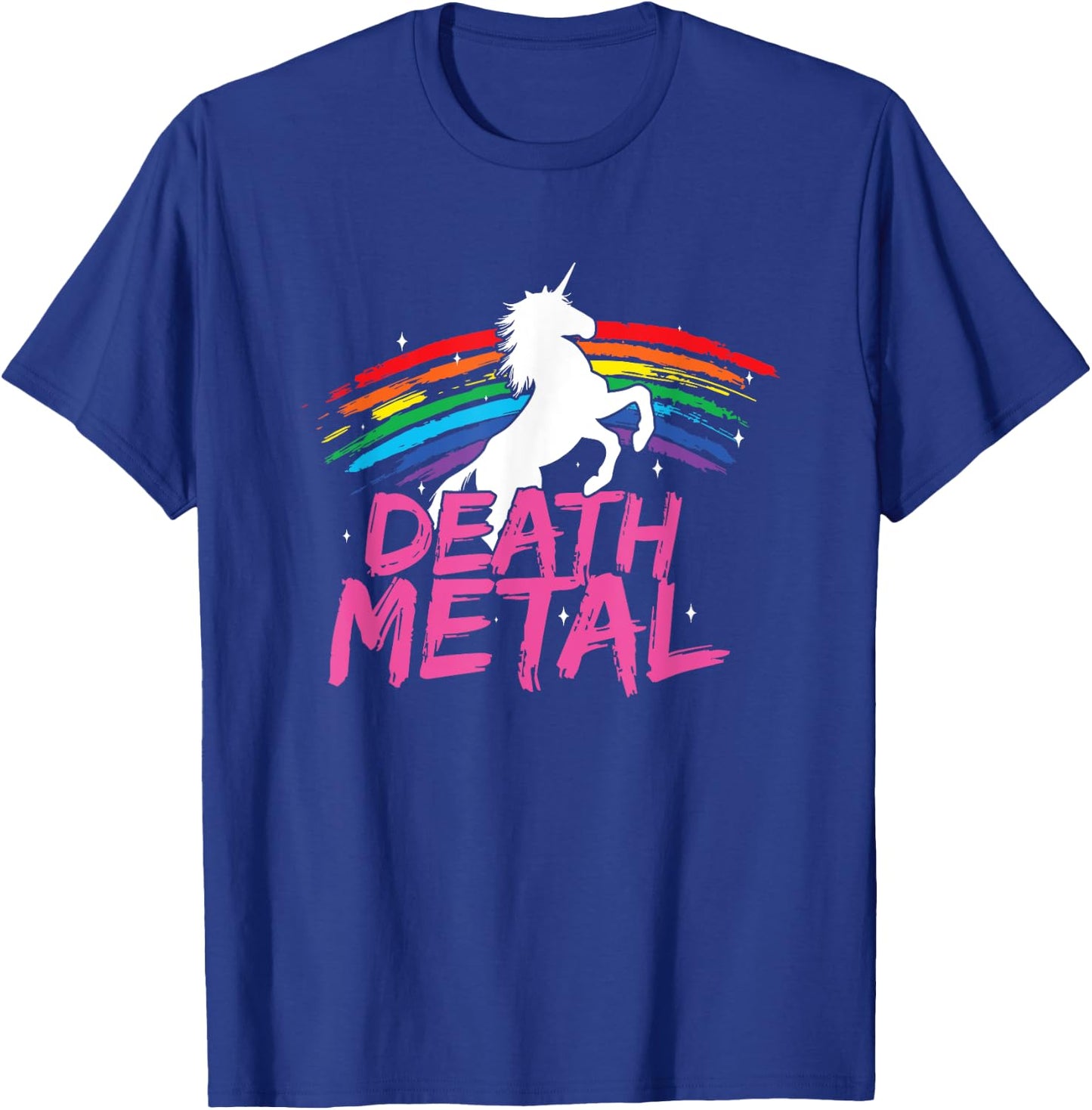 Unicorn Death Metal Rocker Metalhead Design Funny Hard Rock T-Shirt - T-Shirt | Royal