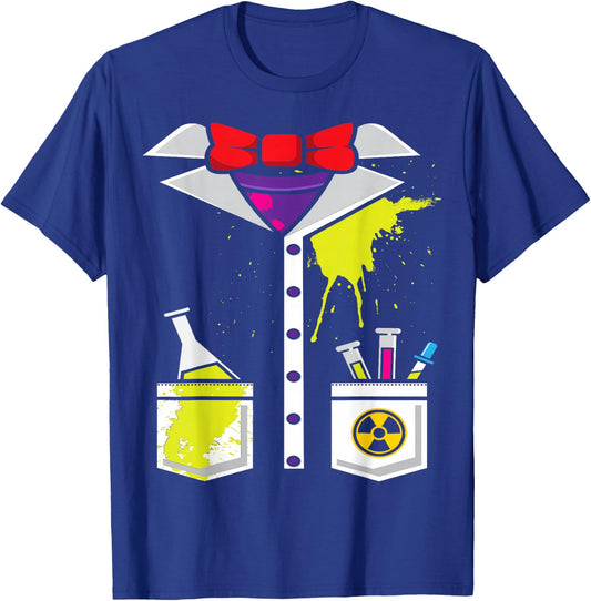 Mad Scientist Costume Halloween Carnival Science Chemistry T-Shirt - T-Shirt | Royal