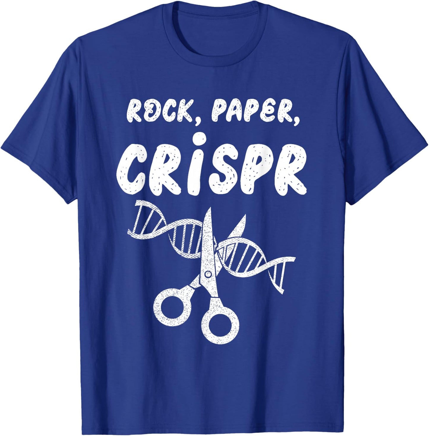 Rock Paper Scissors Crispr Gene Edit Scientist Biology T-Shirt - T-Shirt | Royal