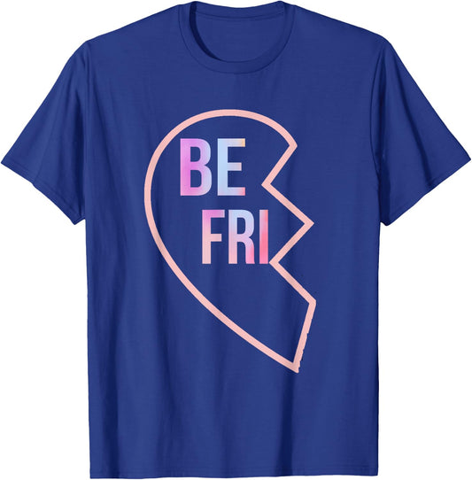BFF 1 Heart in 2 Best Friends Matching 1st Part T-Shirt - T-Shirt | Royal