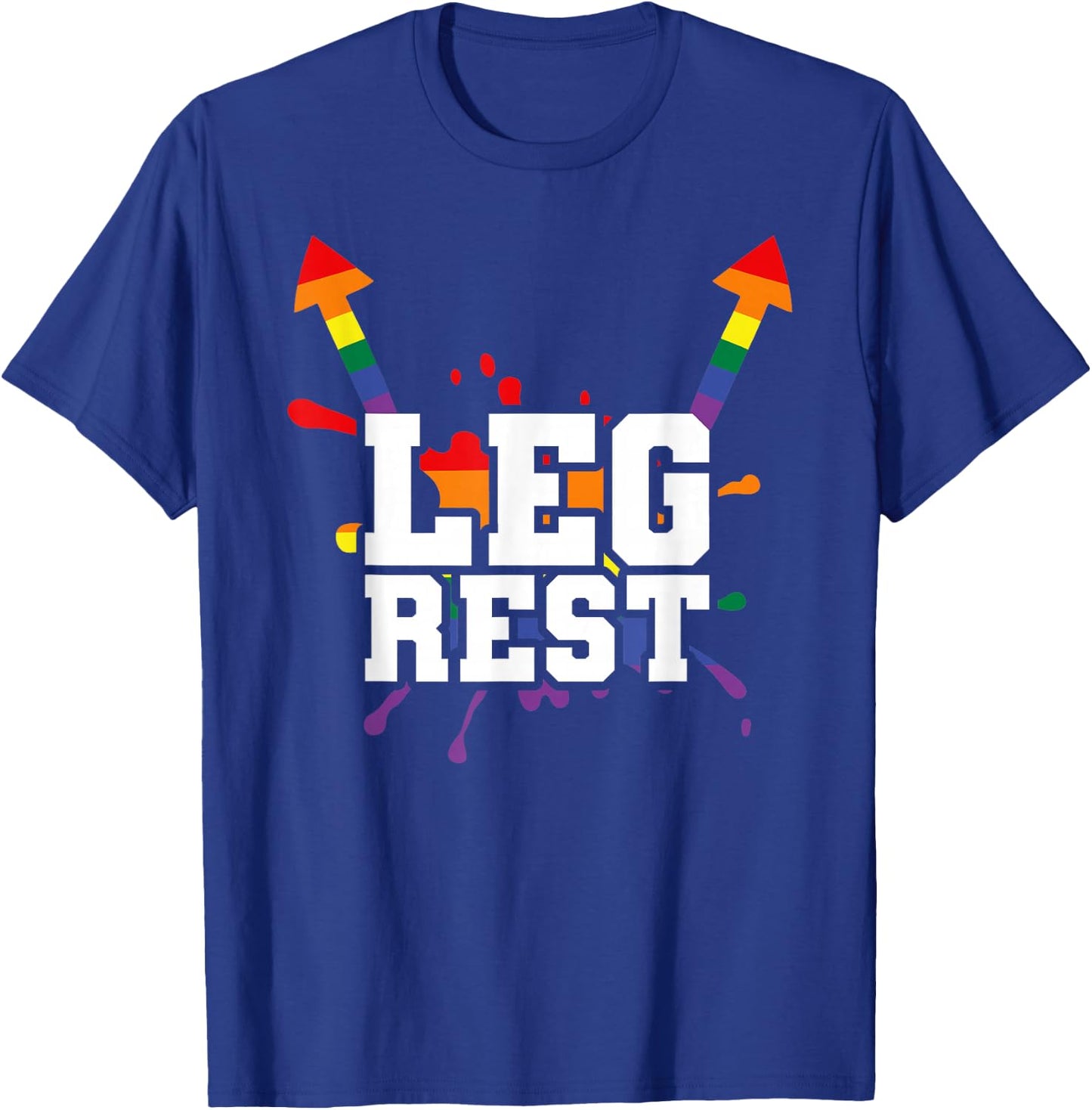 Leg Rest Funny Naughty Dad Joke Vagitarian Design Lesbian T-Shirt - T-Shirt | Royal