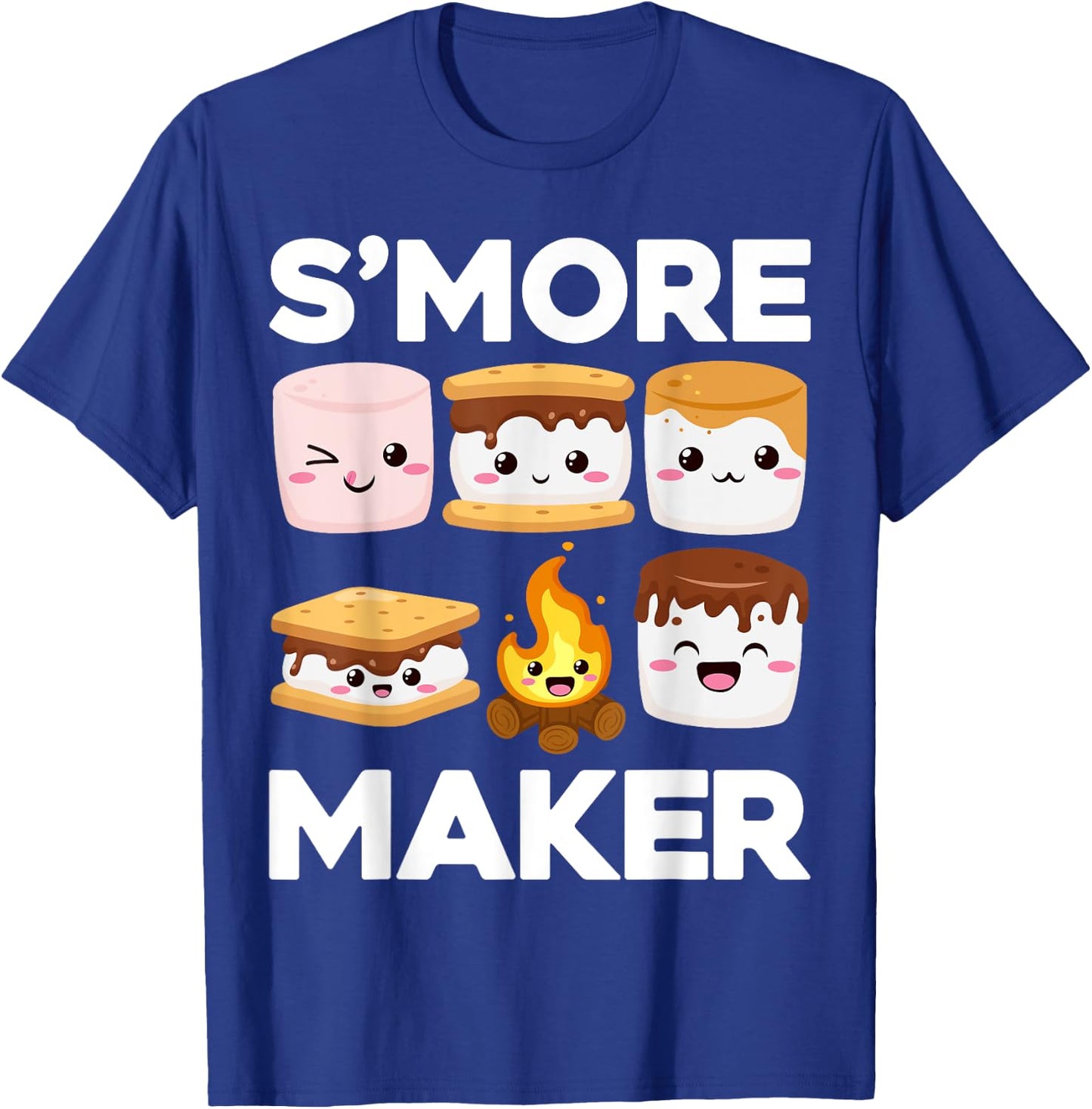 Smore Maker Camping Campfire Chocolate Marshmallow S'mores T-Shirt - T-Shirt | Royal