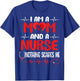 I Am A Mom and A Nurse Nothing Scares Me Funny Mother's Day T-Shirt - T-Shirt | Royal