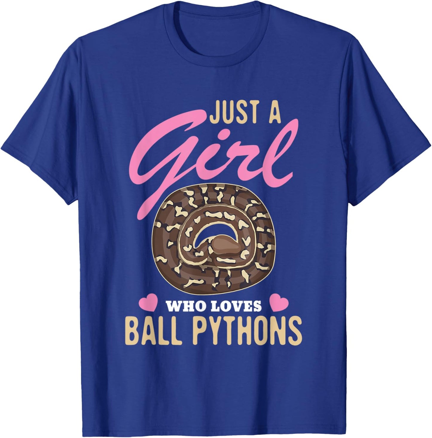 Just a Girl Who Loves Ball Pythons Snakes Snake Python Lover T-Shirt - T-Shirt | Royal