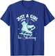 Just A Girl Who Loves Ice Skating Winter Figure Skating T-Shirt - T-Shirt | Royal