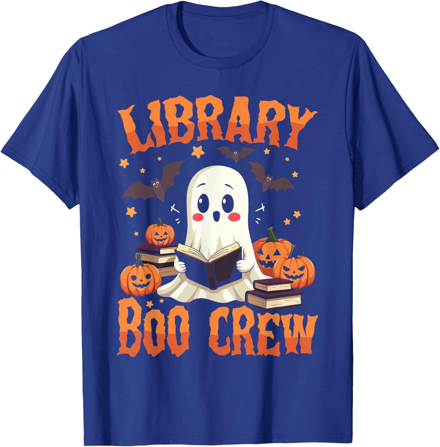 Library Boo Crew - Librarian Halloween Library Worker Team T-Shirt - T-Shirt | Royal