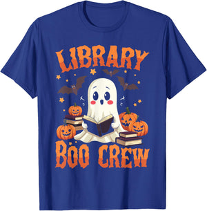 Library Boo Crew - Librarian Halloween Library Worker Team T-Shirt - T-Shirt | Royal