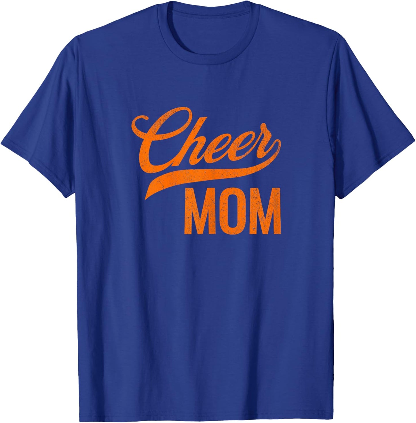 Cheer Mom Orange and Black Cheerleading Matching Parents T-Shirt - T-Shirt | Royal