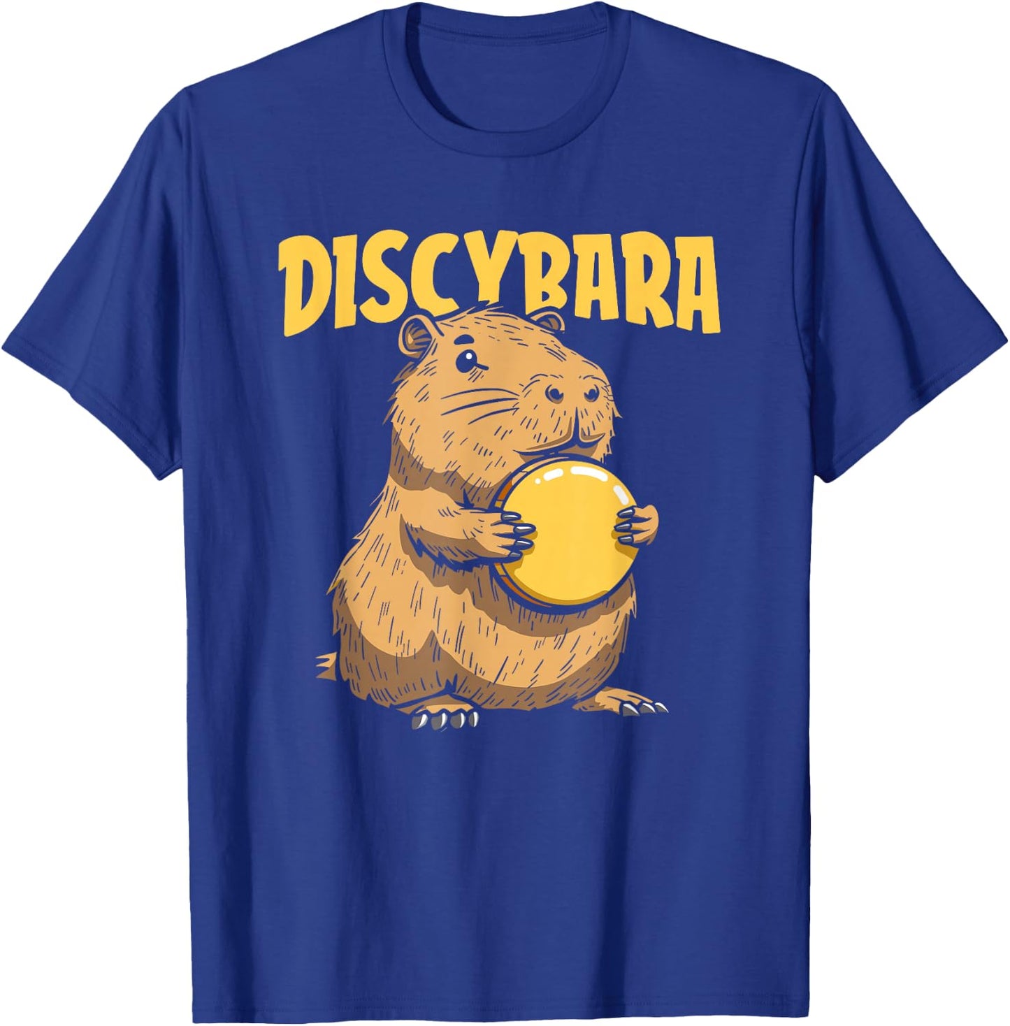 Discybara Golf Frisbee Outdoor Sport - Disc Capybara T-Shirt - T-Shirt | Royal