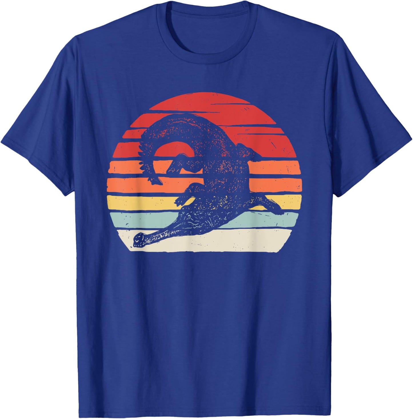 Catch Some Rays Vintage Retro Gharial Gavial Fish-Eating Crocodile T-Shirt - T-Shirt | Royal