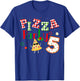 Pizza Birthday Party Themed Matching Family Group T-Shirt - T-Shirt | Royal