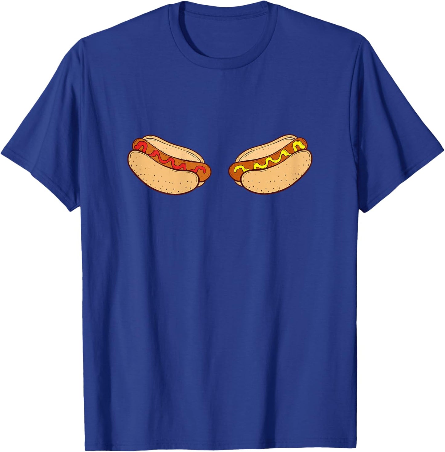 Funny Hot Dog Boobs Sexy Fast Food Fun Design for cool Women T-Shirt - T-Shirt | Royal