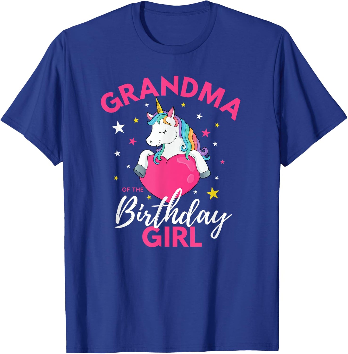 Grandma Of The Birthday Girl Unicorn T-Shirt - T-Shirt | Royal