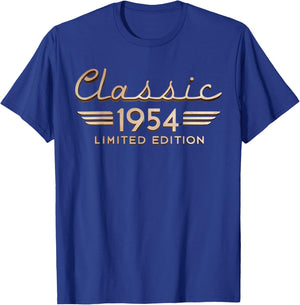 Classic 1954 Limited Edition 70 Year Old Gift 70th Birthday T-Shirt - T-Shirt | Royal