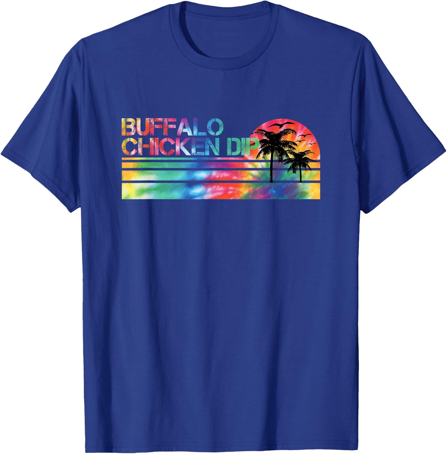 Buffalo Chicken Dip Tie Dye Vintage Inspired Striped Funny T-Shirt - T-Shirt | Royal